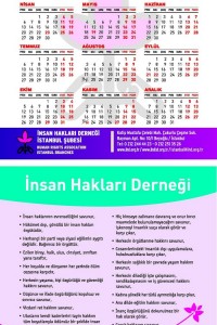 İHD İstanbul Şubesi 2009 Takvimi